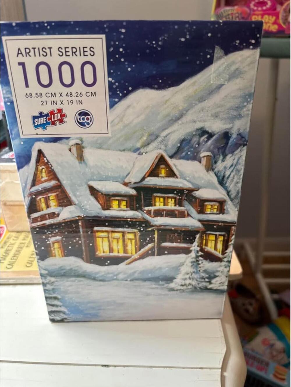 Artist Series 1000 pc Winter Cabin Puzzle